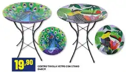 Risparmio Casa Centro tavola vetro con stand offerta