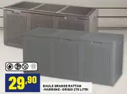 Risparmio Casa Gensini baule grande rattan offerta