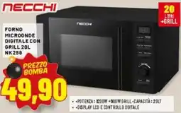 Risparmio Casa NECCHI FORNO MICROONDE DIGITALE CON NK258 offerta