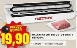 Risparmio Casa NECCHI MACCHINA SOTTOVUOTO 85WATT NE1800-C offerta