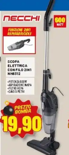 Risparmio Casa NECCHI SCOPA ELETTRICA CONFILD 2IN1 NH8312 offerta
