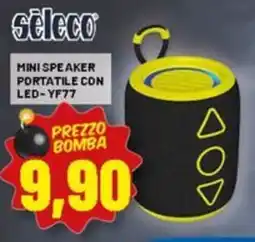 Risparmio Casa Seleco mini speaker portatile con LED-YF77 offerta