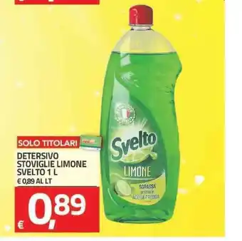 TuoDi Svelto Detersivo Stoviglie Limone 1L offerta