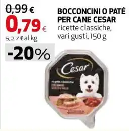 Coop Master Alleanza 3.0 Bocconcini o paté per cane CESAR offerta