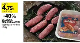Coop SALSICCIA DI SUINO MARTINI offerta
