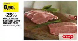 Coop Lonza a fette sottili di suino italiano Coop offerta
