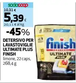 Coop DETERSIVO PER LAVASTOVIGLIE ULTIMATE PLUS FINISH offerta