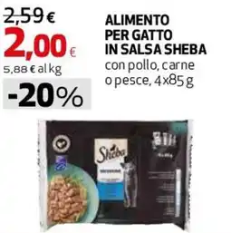 Coop Master Alleanza 3.0 Alimento per gatto in salsa SHEBA offerta