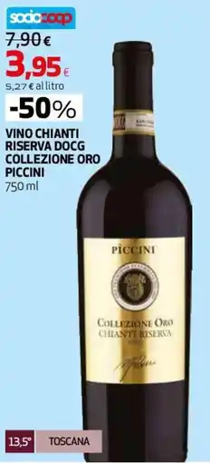Coop Master Alleanza 3.0 Vino chianti riserva docg collezione oro PICCINI offerta