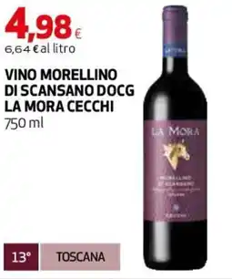 Coop Master Alleanza 3.0 Vino morellino di scansano docg LA MORA CECCHI offerta