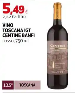 Coop Master Alleanza 3.0 Vino toscana igt CENTINE BANFI offerta