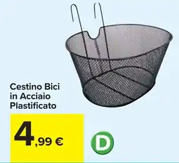 Carrefour Cestino Bici in Acciaio Plastificato offerta
