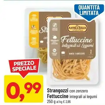 Antica julia strangozzi con zenzero fettuccine integrali ai legumi 250 g