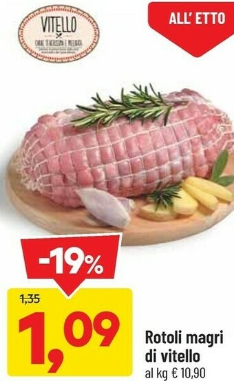 Rotoli magri di vitello