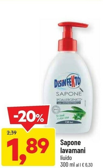 DPiù Sapone liquido offerta