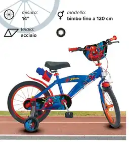 Carrefour Bicicletta con Rotelle Spiderman offerta