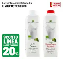 Iper La Grande Latte intero microfiltrato Bio IL VIAGGIATOR GOLOSO offerta