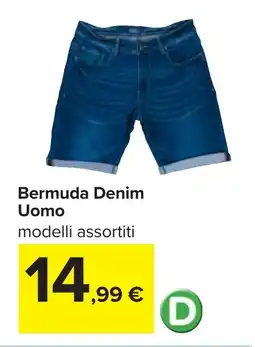 Carrefour Bermuda Denim Uomo offerta
