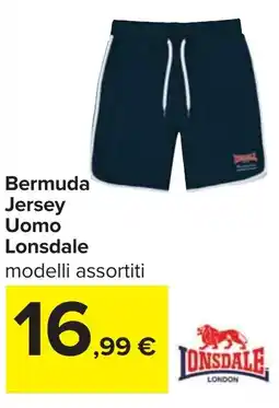 Carrefour Bermuda Jersey Uomo Lonsdale offerta