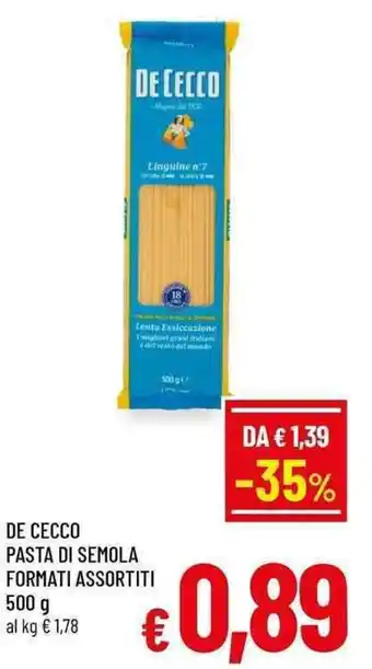 A&O De cecco pasta di semola offerta