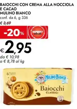 Bennet Baiocchi con crema alla nocciola e cacao MULINO BIANCO offerta