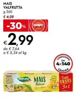 Bennet Mais VALFRUTTA offerta
