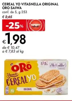 Bennet Cereal yo vitasnella original ORO SAIWA offerta