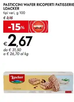 Bennet Pasticcini wafer ricoperti patisserie LOACKER offerta