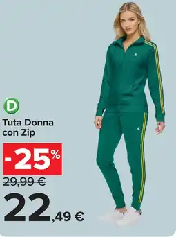 Carrefour Tuta Donna con Zip offerta