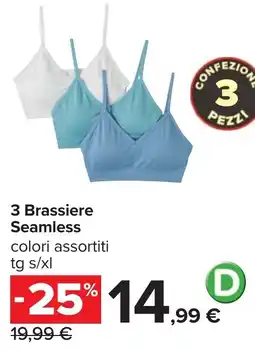 Carrefour 3 Brassiere Seamless offerta