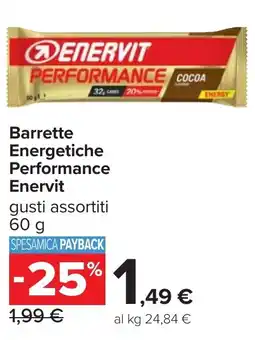 Carrefour Barrette Energetiche Performance Enervit offerta