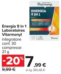 Carrefour Energia 9 in 1 Laboratoires Vitarmonyl offerta