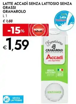 Bennet Latte accadì senza lattosio senza grassi GRANAROLO offerta