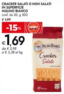 Bennet Cracker salati o non salati in superficie MULINO BIANCO offerta