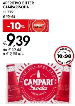 Bennet Aperitivo bitter CAMPARISODA offerta