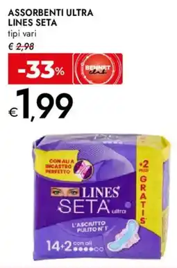 Bennet Assorbenti ultra LINES SETA offerta