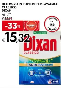 Bennet Detersivo in polvere per lavatrice classico DIXAN offerta