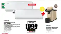 MediaWorld SAMSUNG Condizionatore Dual Luzon 9000+12000 BTU + CAFFE BORBONE Macchina per caffè in cialde compostabili Simplymoon offerta