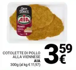 Supermercati Gulliver Cotolette di pollo alla viennese AIA offerta