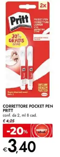Bennet Correttore pocket pen PRITT offerta