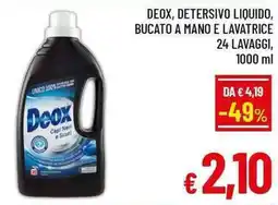 A&O Deox, detersivo liquido, bucato a mano e lavatrice offerta