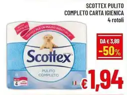 A&O Scottex pulito completo carta igienica offerta