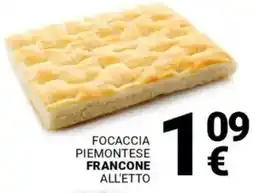 Supermercati Gulliver Focaccia piemontese FRANCONE offerta