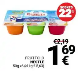Supermercati Gulliver Fruttolo NESTLÉ offerta