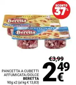 Supermercati Gulliver Pancetta a cubetti affumicata/dolce BERETTA offerta
