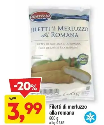 DPiù Filetti di merluzzo offerta