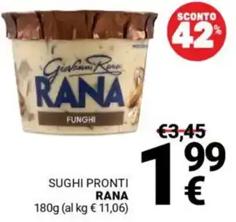 Supermercati Gulliver Sughi pronti RANA offerta