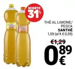 Supermercati Gulliver Thè al limone/ pesca SANTHÈ offerta