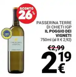 Supermercati Gulliver Passerina terre di chieti igp IL POGGIO DEI VIGNETI offerta