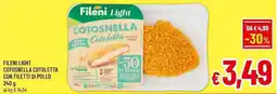 A&O Fileni light cotosnella cotoletta con filetti di pollo offerta
